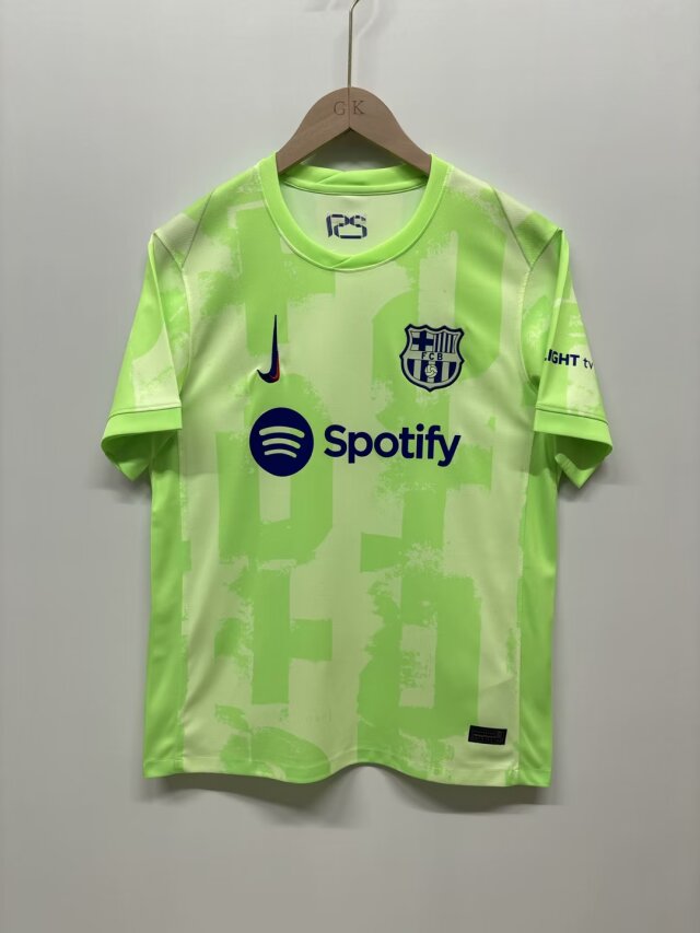 AAA Quality Barcelona 24/25 Third Green Leaked Soccer Jersey